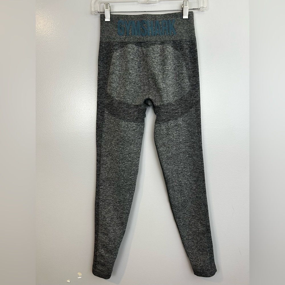 Gymshark Grey/Blue Seamless Logo Ankle Stretch Leggings Size XS